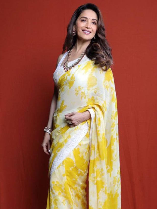 Madhuri Dixit’s Floral Saree: Ethnic Fashion Inspiration for Millennials and Gen-Z