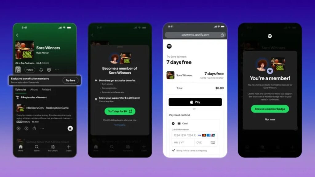 Spotify Launches Paid Podcast Memberships