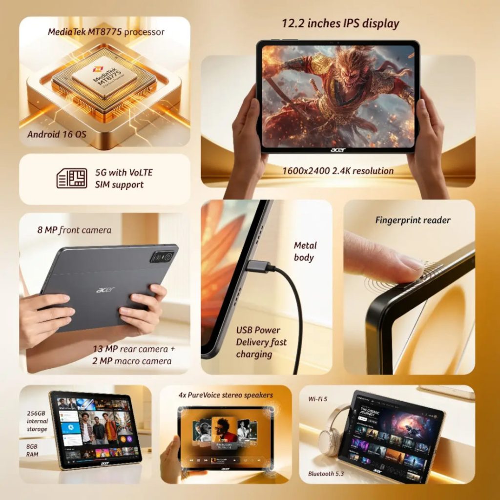 Acer Iconia Tab 11 5G & Tab 12 5G Launched