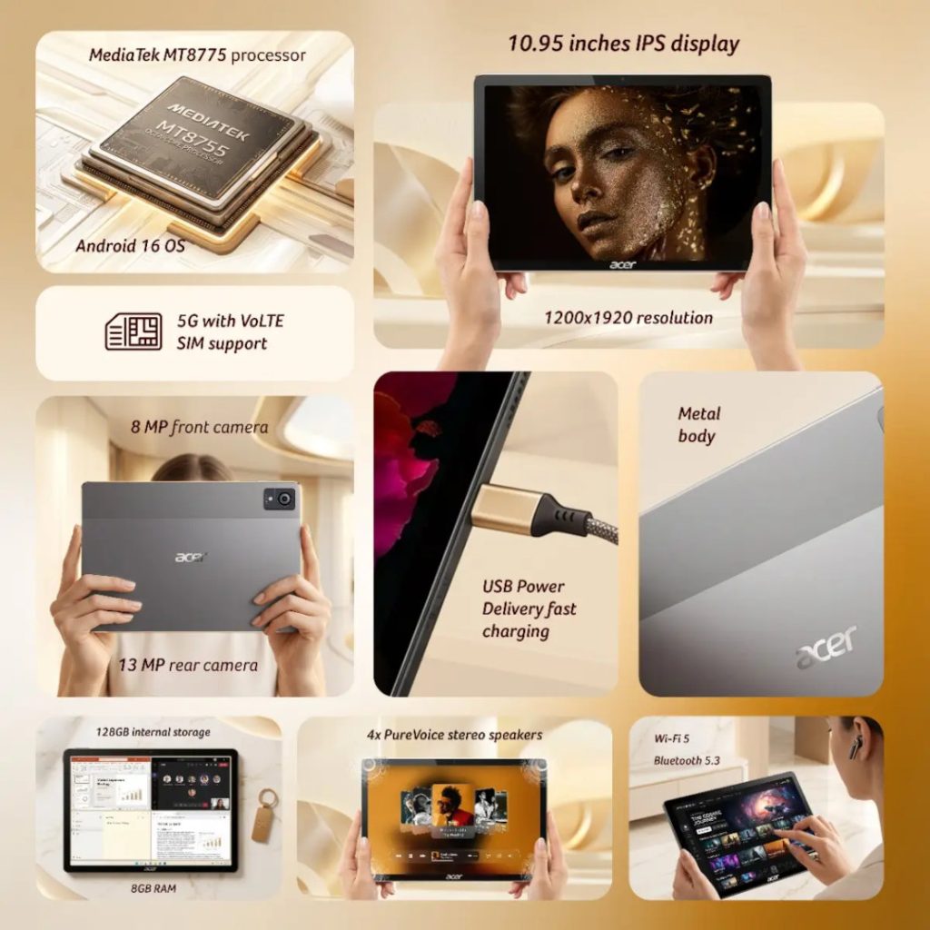 Acer Iconia Tab 11 5G & Tab 12 5G Launched